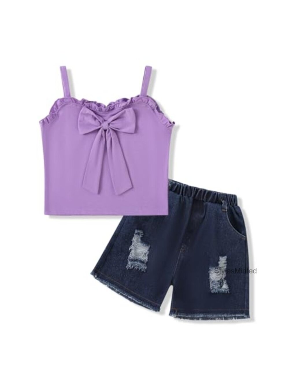 Girls 2 Piece Athletic Set Half Zip T-Shirt & Shorts Summer Outfits Size 7-14Y
